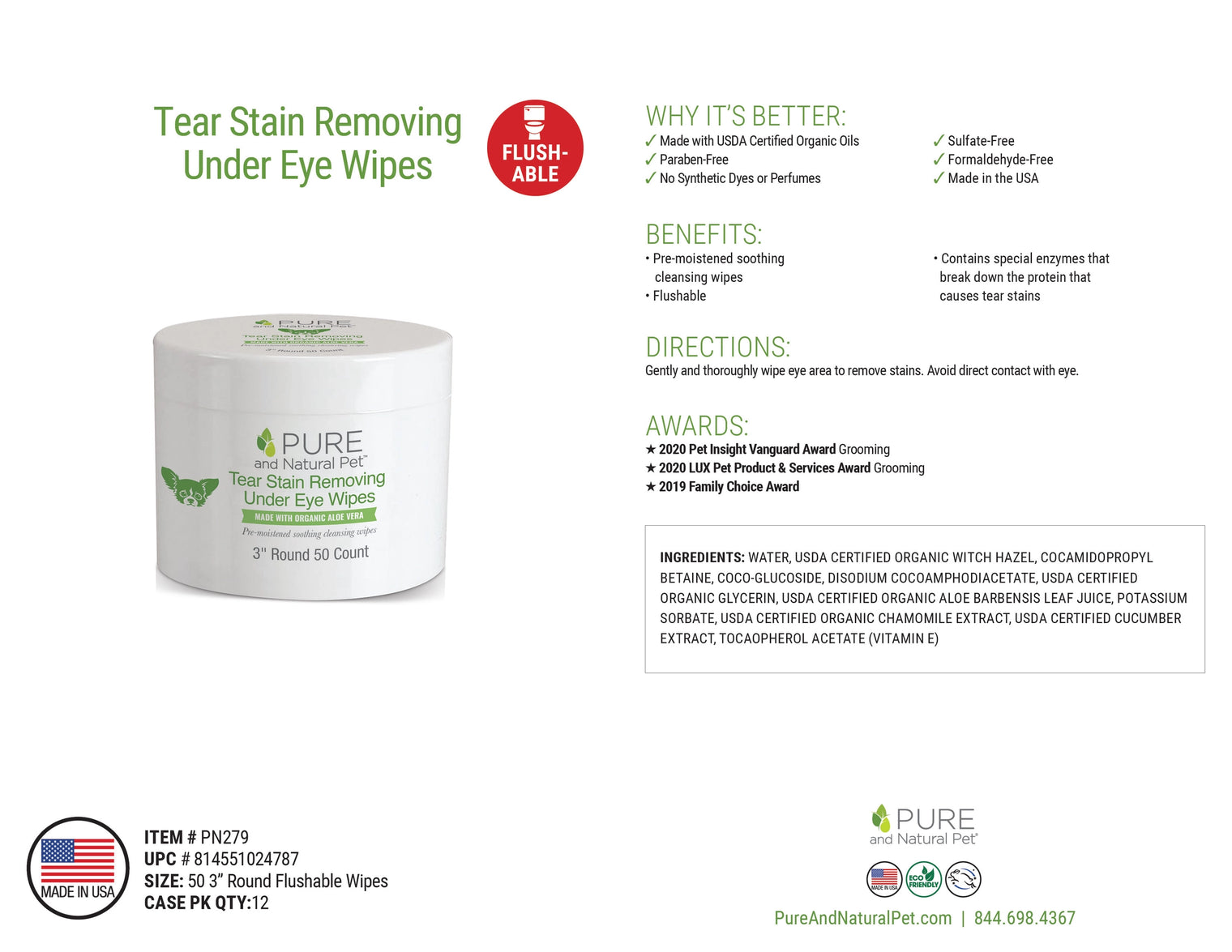 Tear Stain Removing Eye Wipes