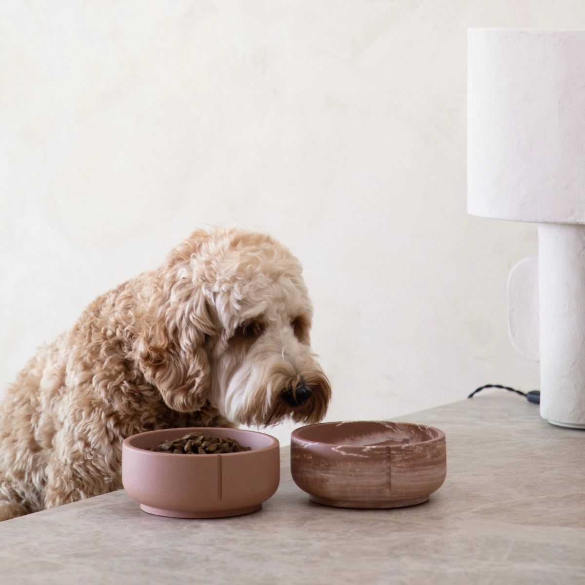 Marble Dog Bowl in Terra, 3 sizes