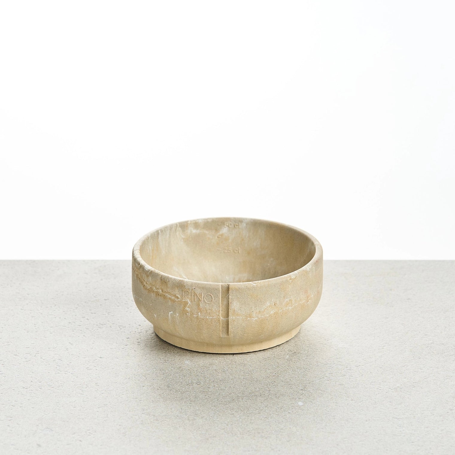 Marble Dog Bowl in Owl Greige