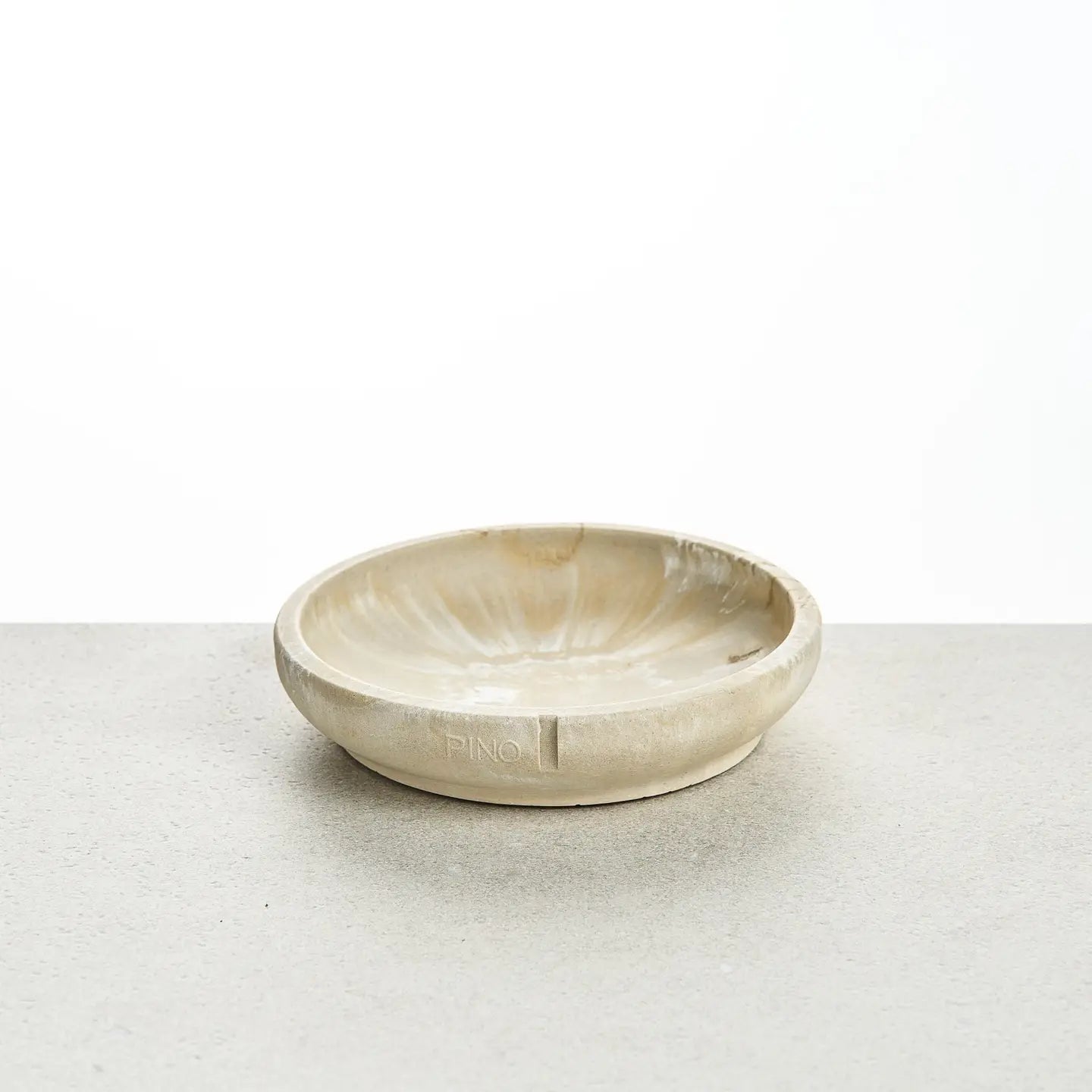Marble Dog Bowl in Owl Greige
