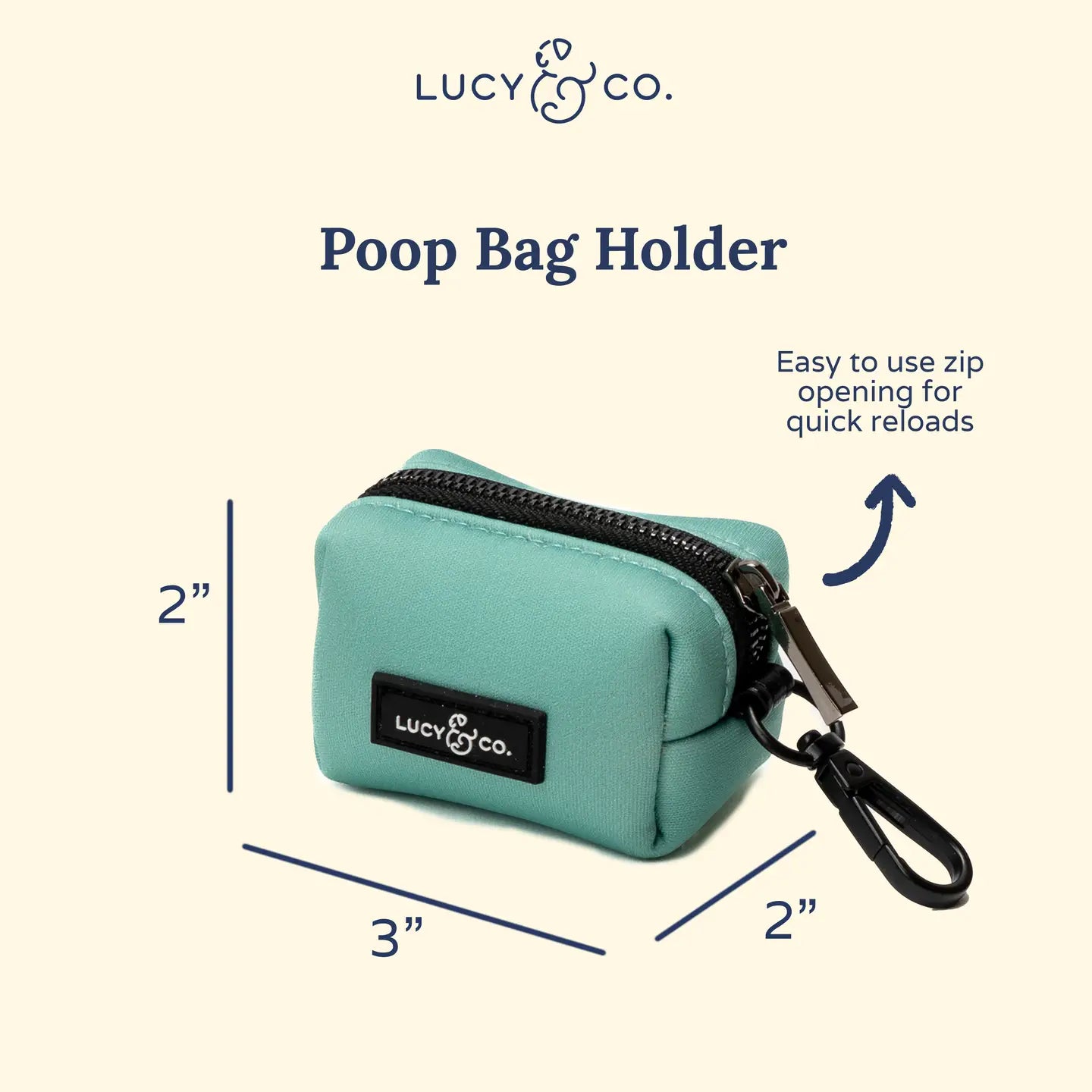 Spring Green Everyday Poop Bag Holder