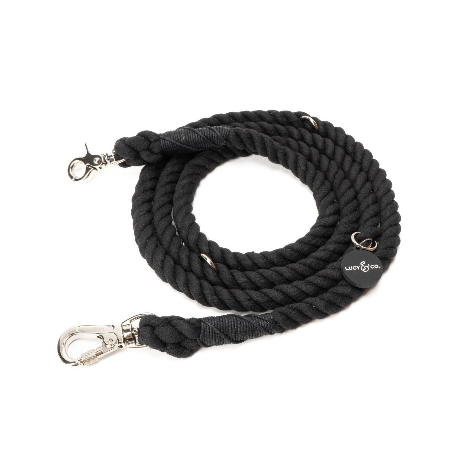 Lucy Midnight Black Hands Free Rope Leash