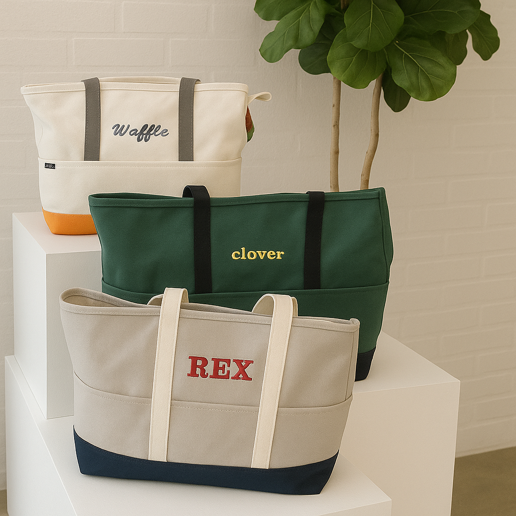 Waxed Canvas Pet Tote Olive & Oak