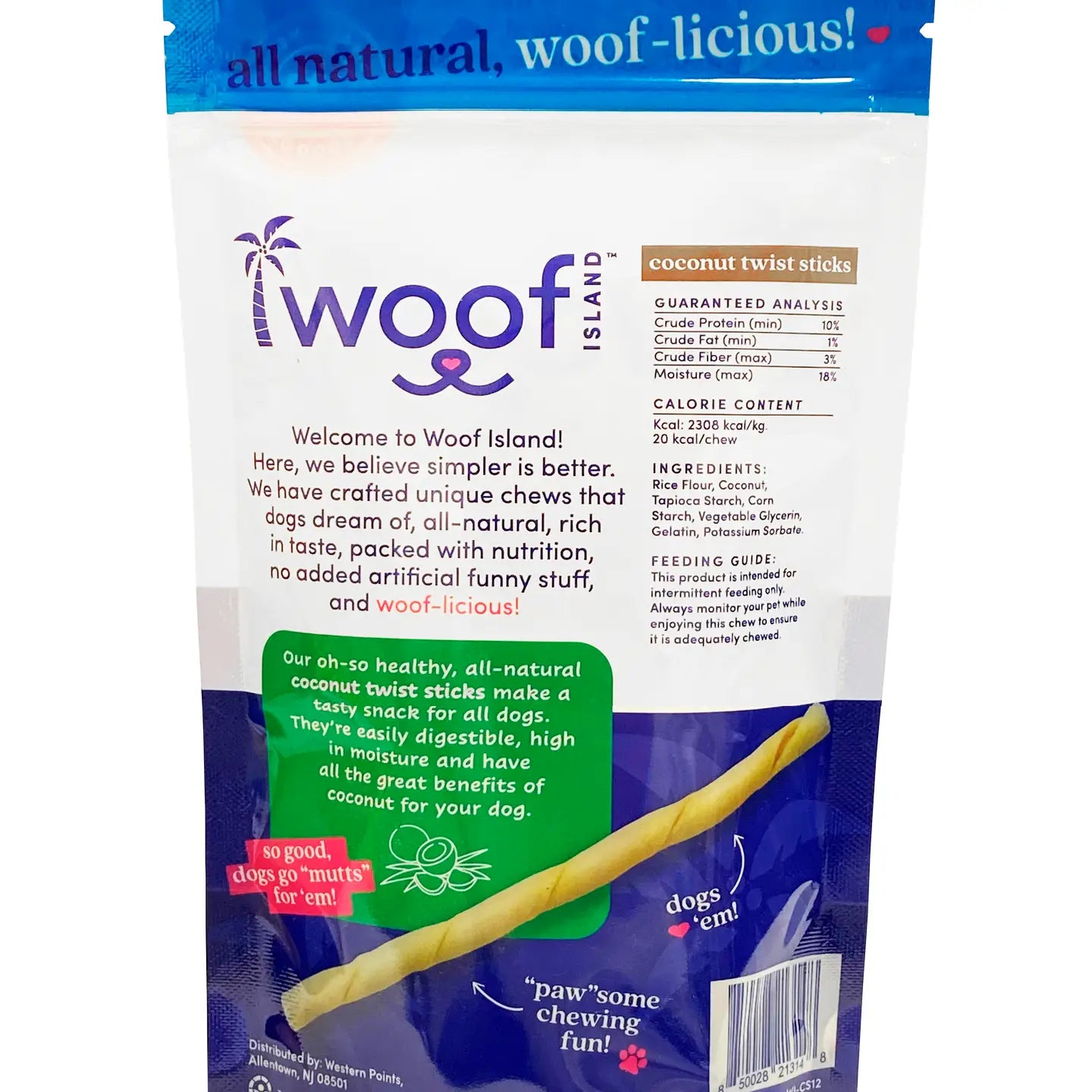 Coconut Dog Twists, 12 Pack
