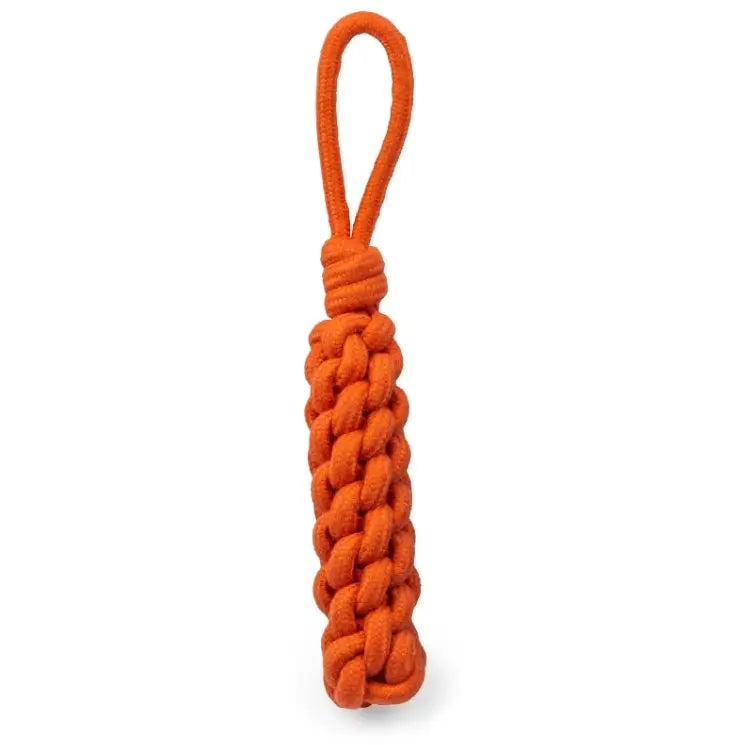 Knotted Stick Rope Dog Toy Orange 11"