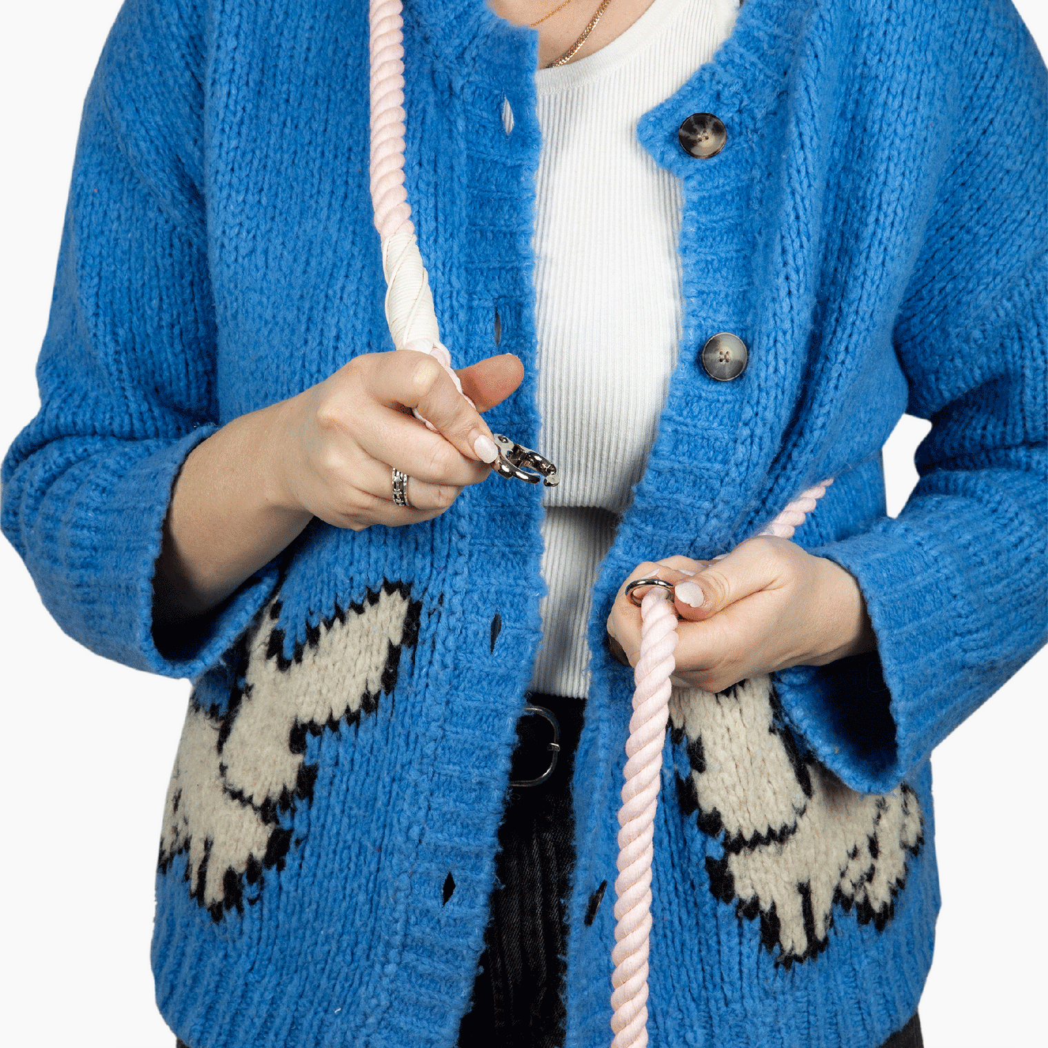 Lucy Midnight Black Hands Free Rope Leash