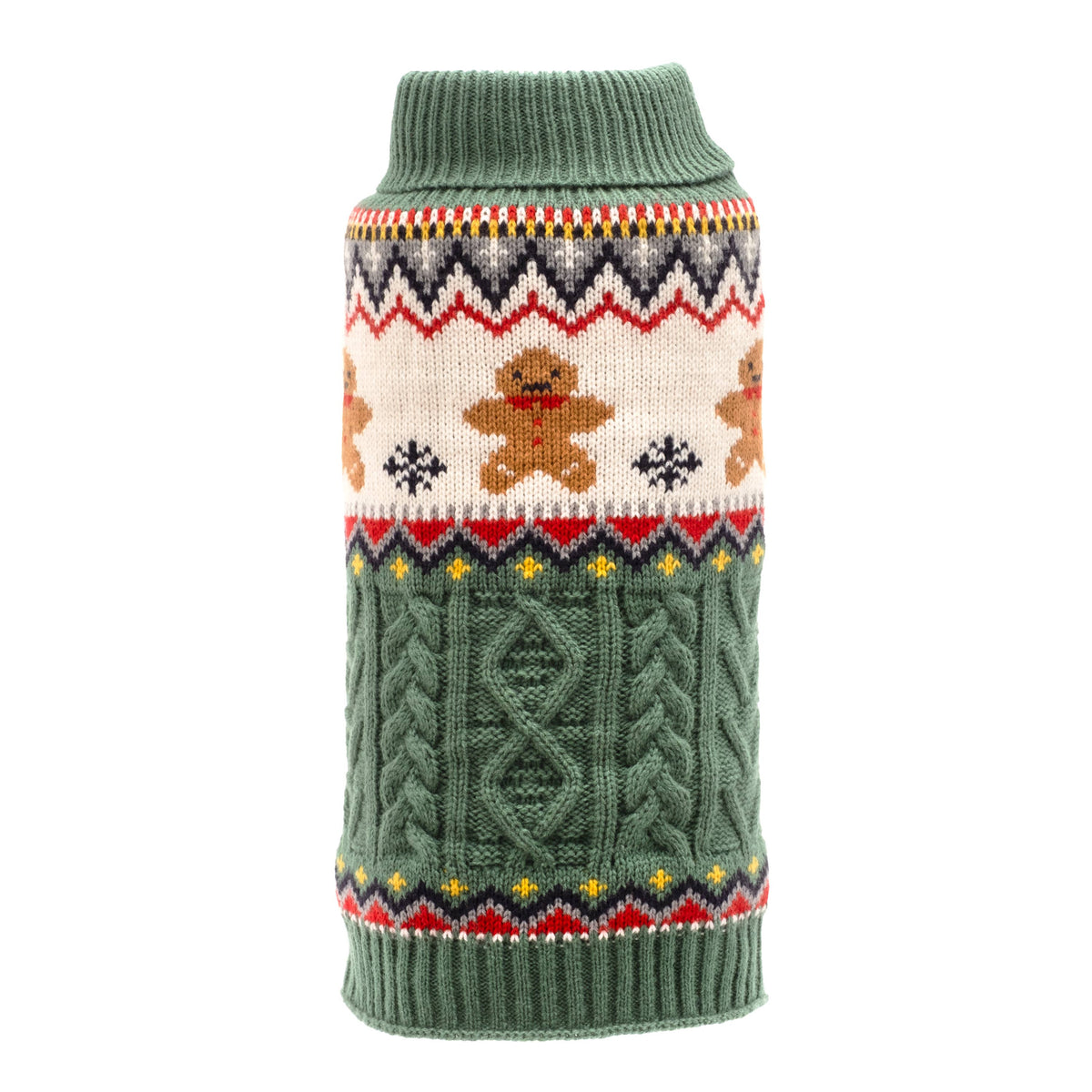 Fairisle Gingerbread Man Turtleneck Sweater