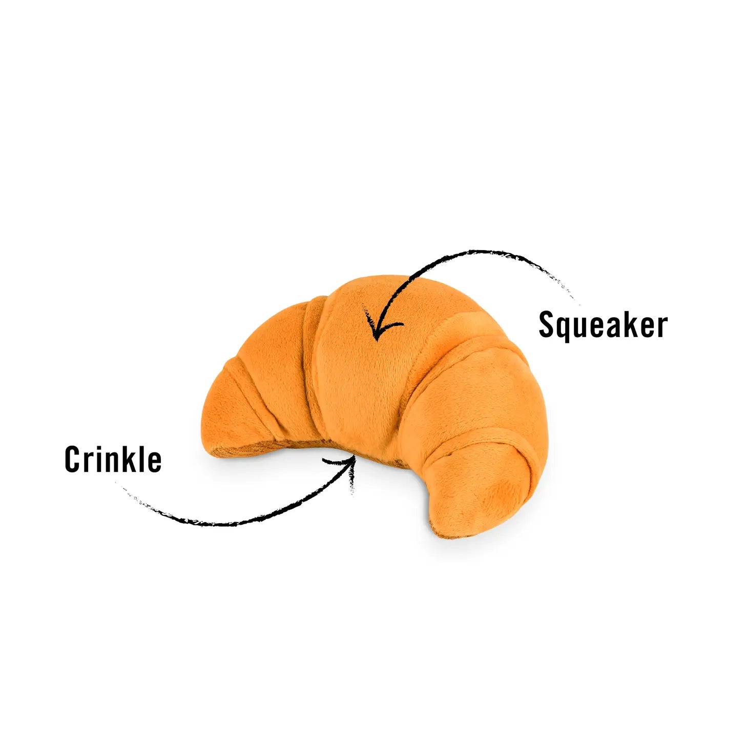 Pups Croissant Plush Toy