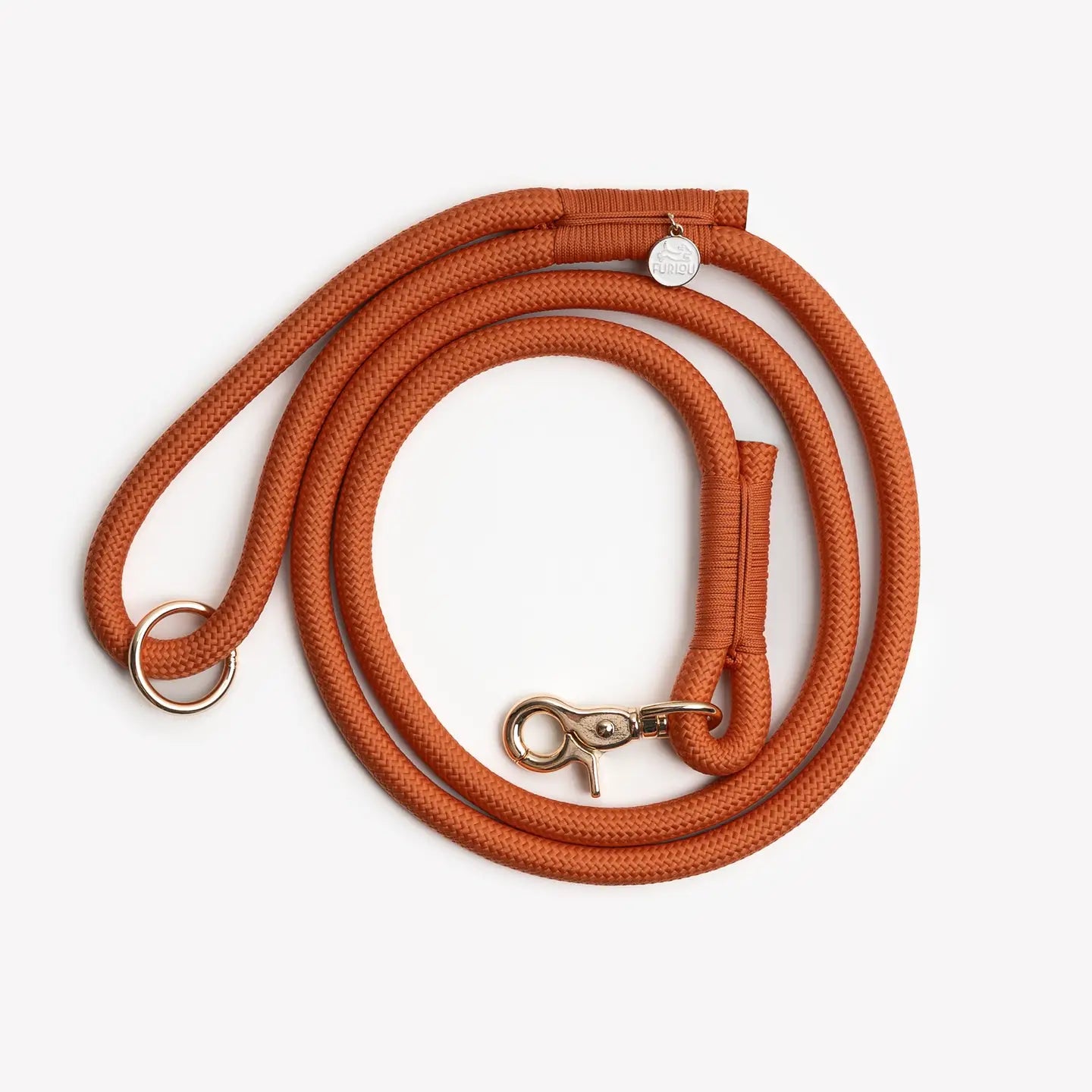Furlou Terracotta Braided Rope Leash, 5ft