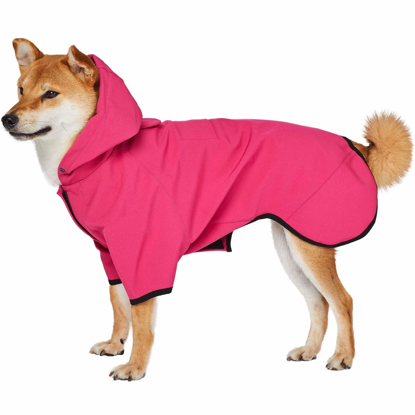Waterproof Softshell Rain Coat, Deep Pink