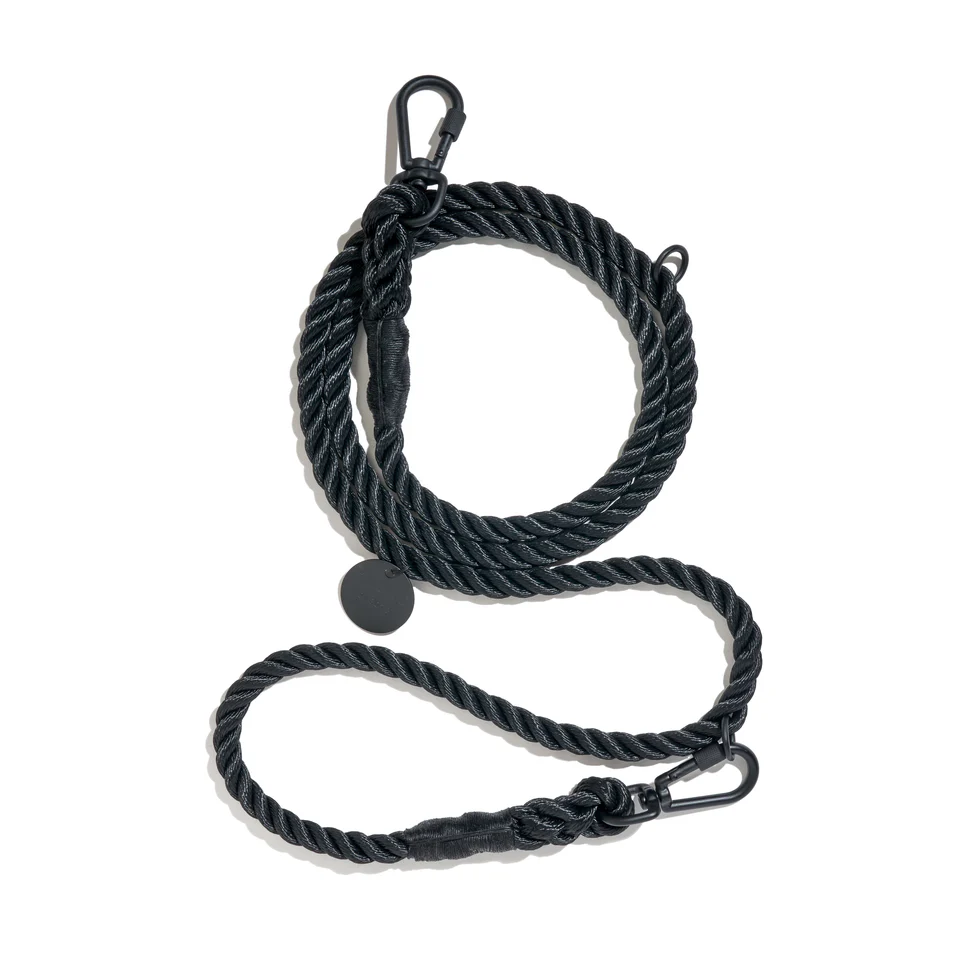 Found Hands Free Adjustable Rope Leash | Matte Black