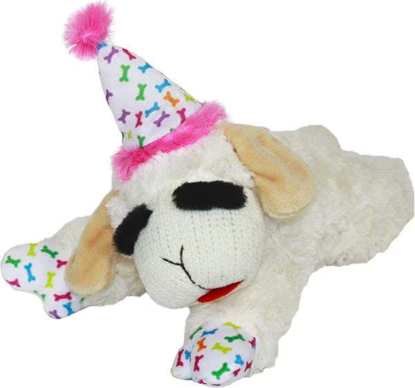Lambchop Plush Toy w/ Birthday Hat, 10.5"