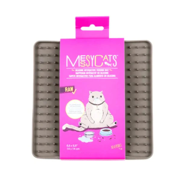 Cat Silicone Interactive Feeding Mat Grey