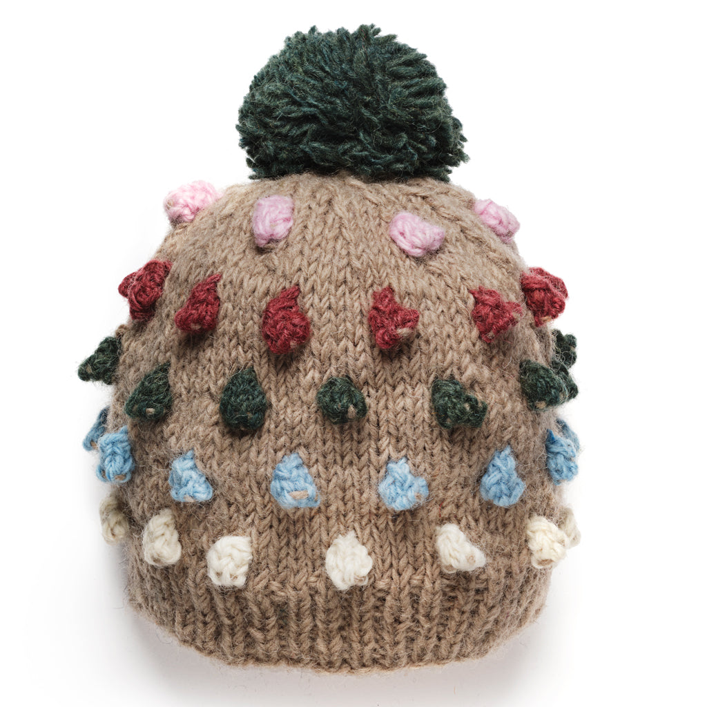 Desert Pom Pom Knit Beanie