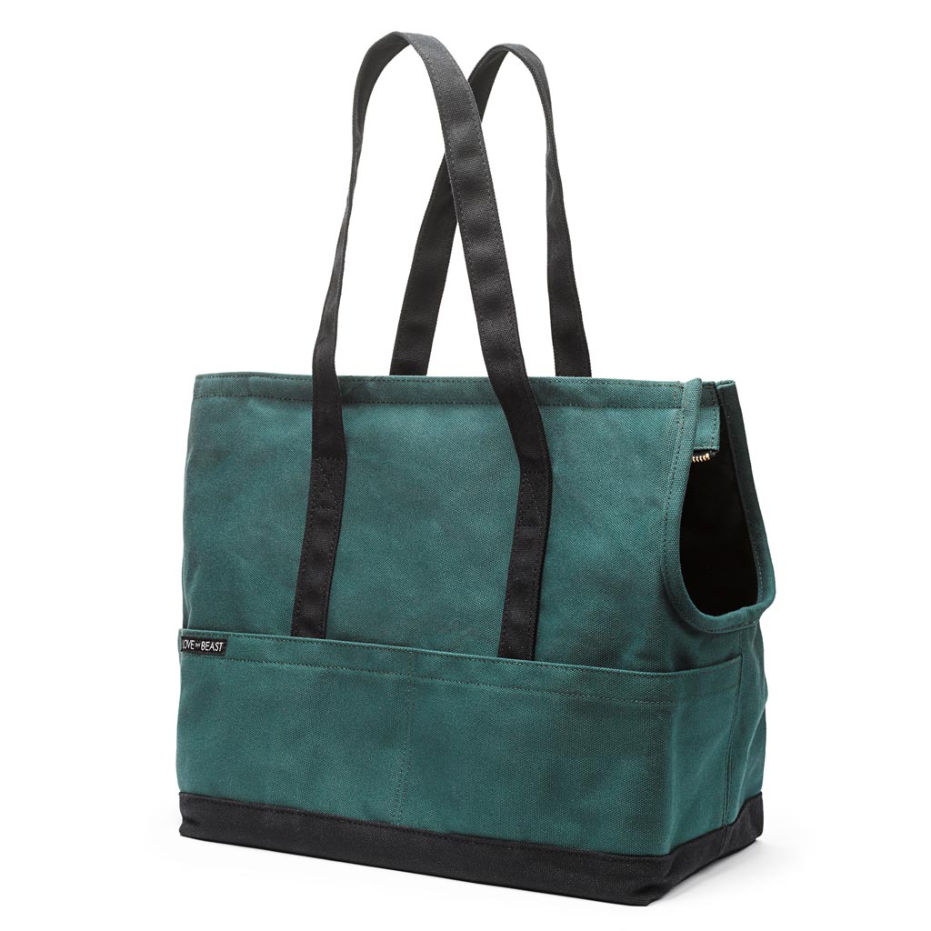 Canvas Pet Tote Fern & Black