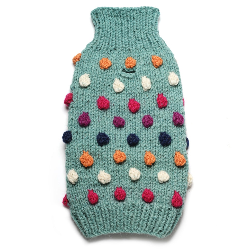 Pom Pom Knit Sweater - Mint