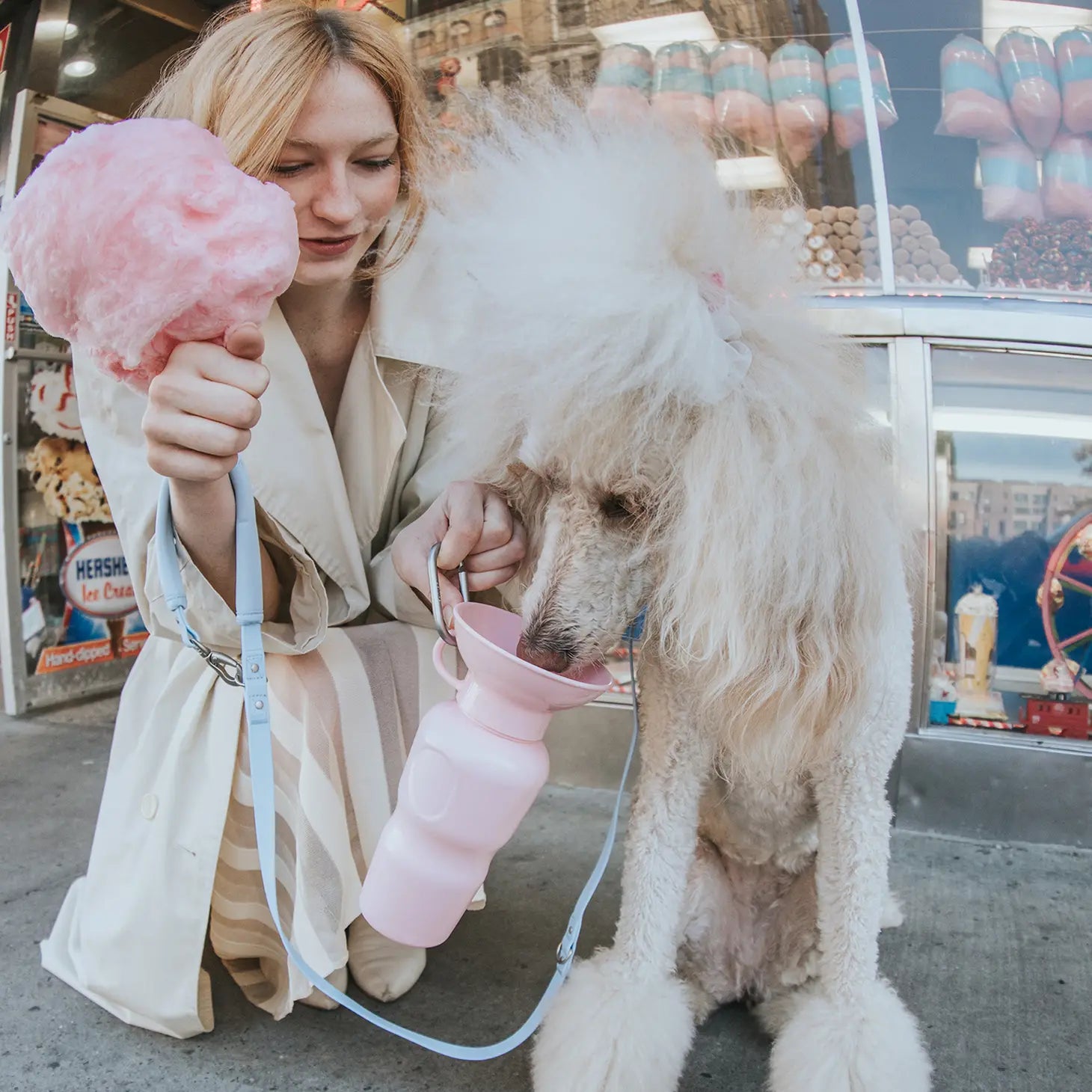 Pink Squeeze-able Water Bottle, 22oz