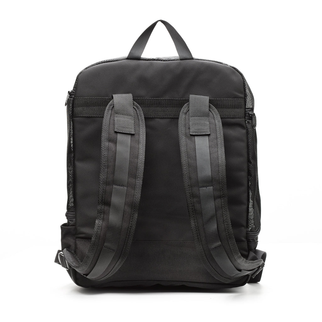 Black Nylon Canvas Backpack