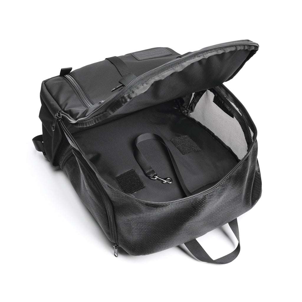 Black Nylon Canvas Backpack