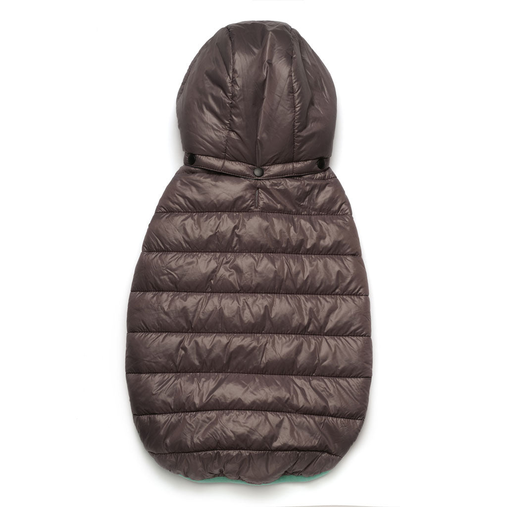 Reversible Puffer Jacket, Teal / Gray