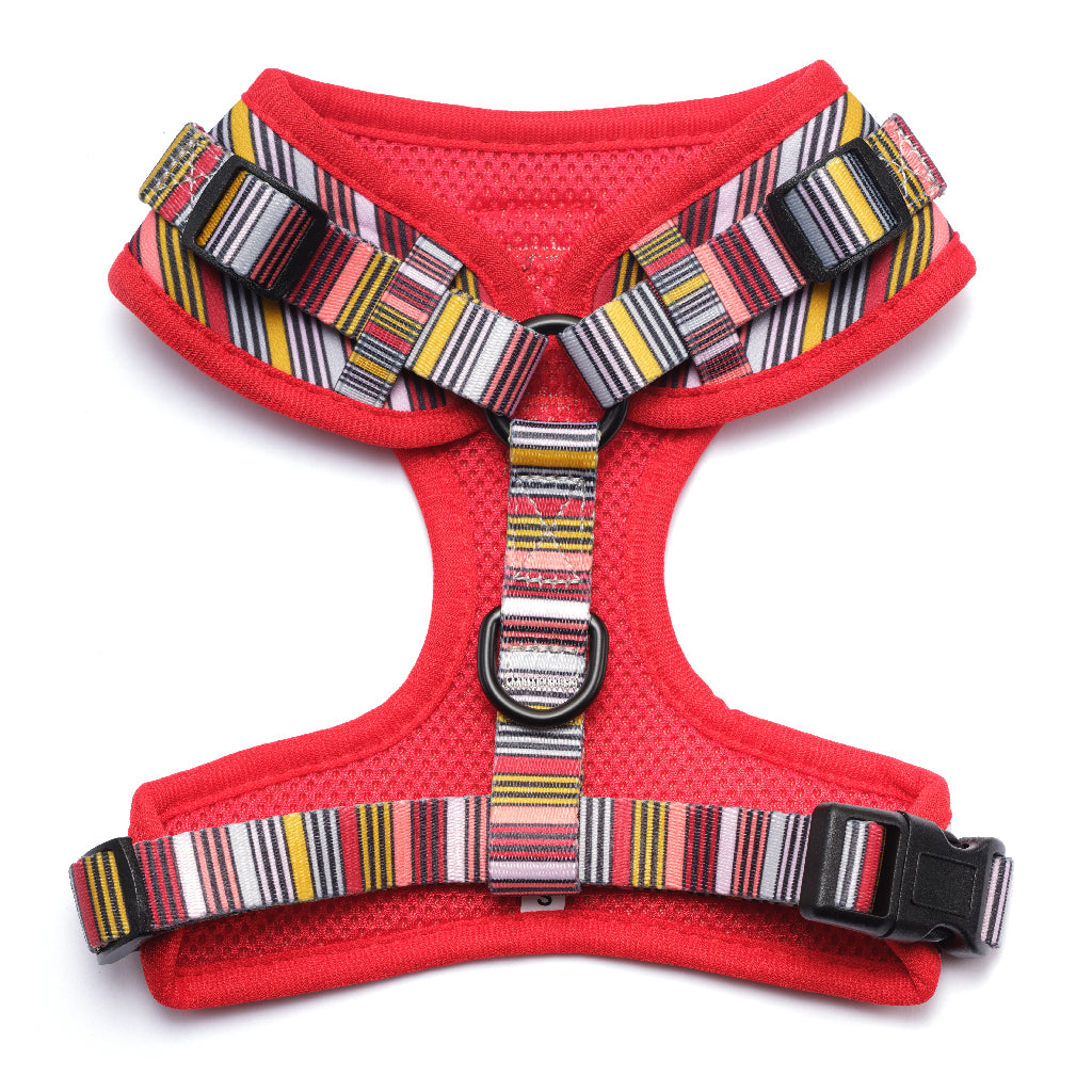Retro Stripe Harness - Red