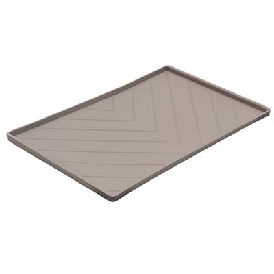Chevron Silicone Food Mat - Dark Gray