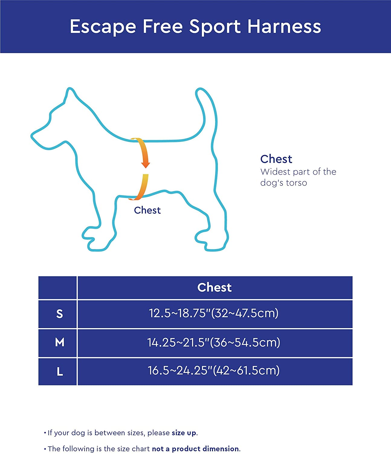 Escape Free, Sport Fit Harness - Black