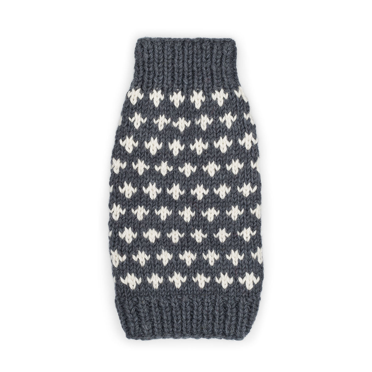 Cross Knit Sweater - Grey