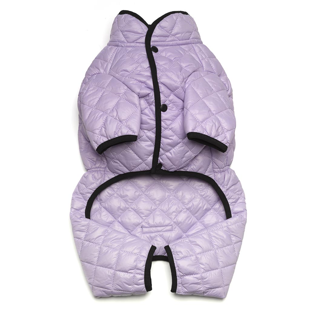 Lavender Quilted Puffer Snowsuit