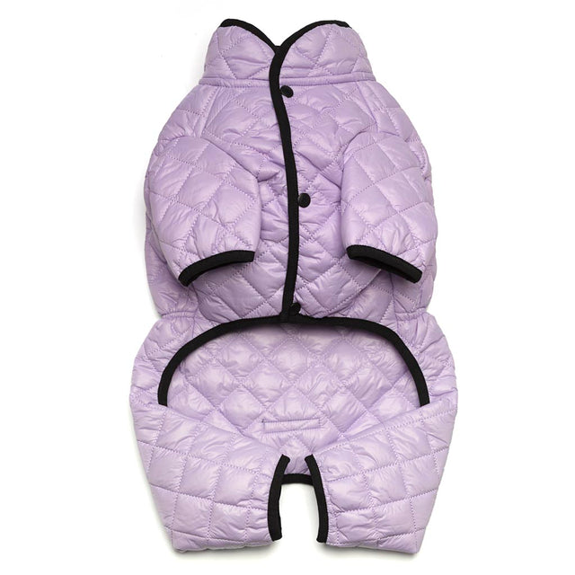 Lavender Quilted Puffer Snowsuit