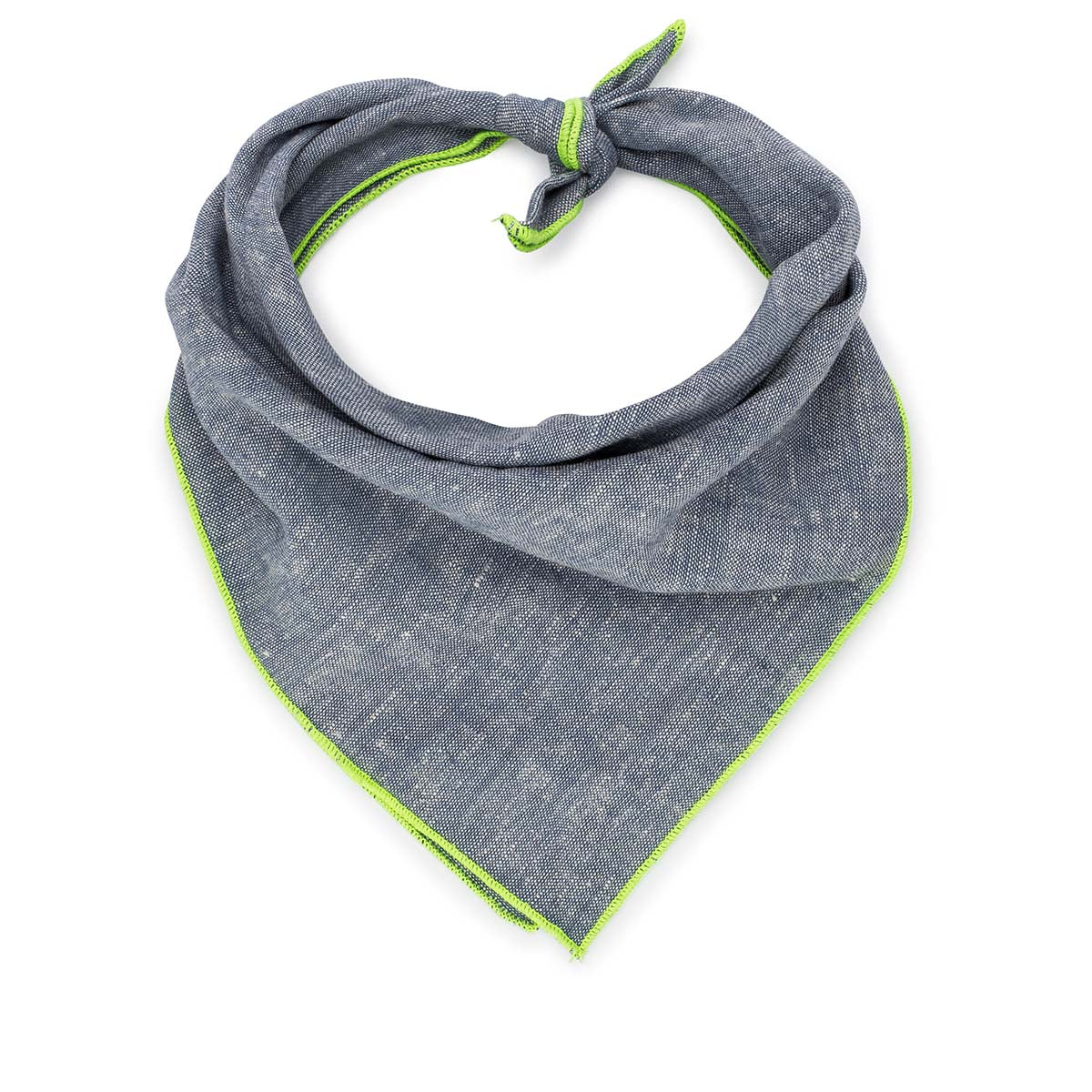 Light Chambray Bandana - neon green