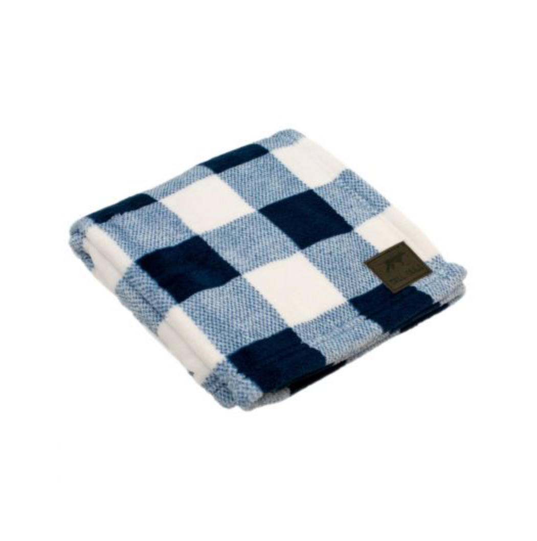 Blue Plaid Cuddle Blanket 30 x 40