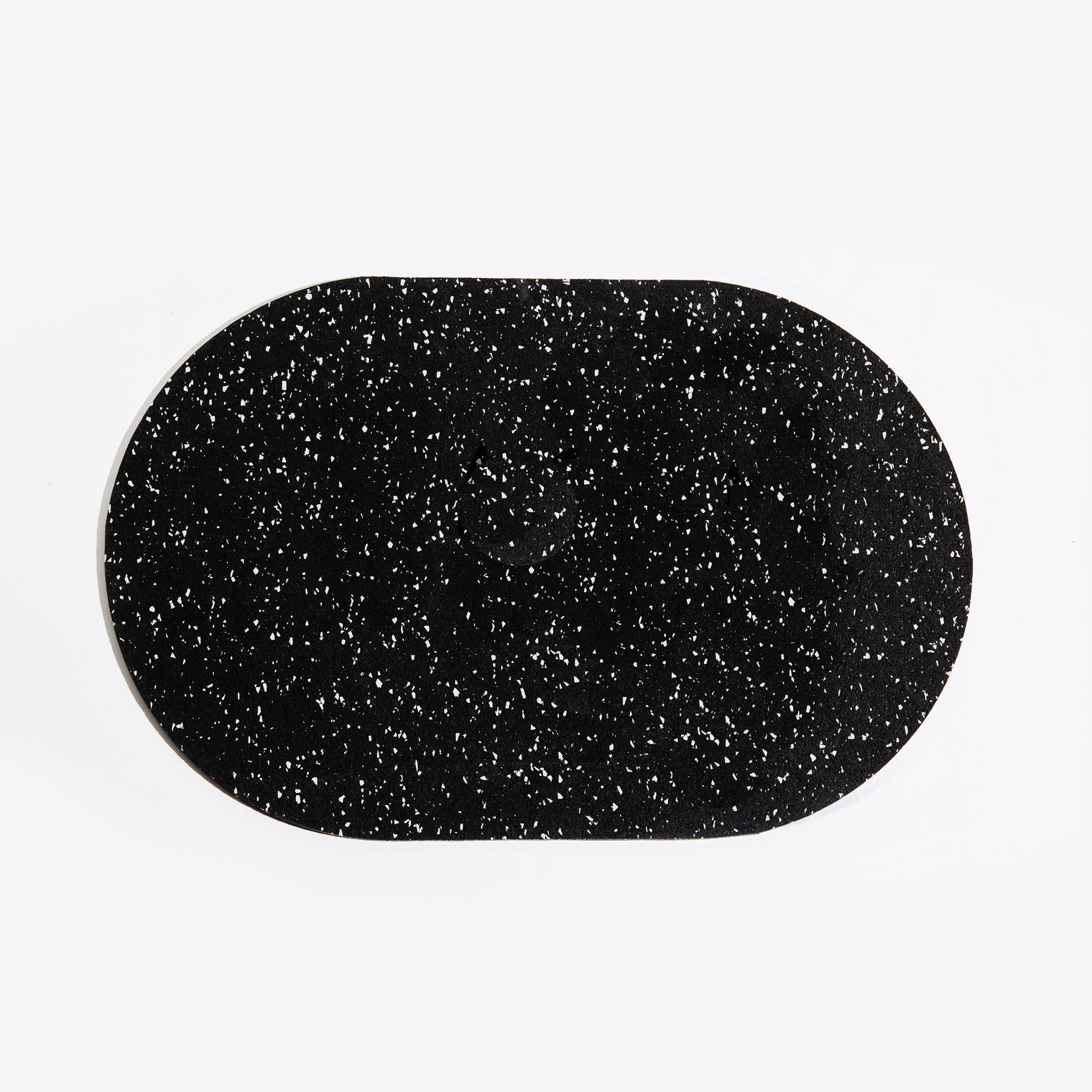 Black Speckle Rubber Oval Mat - 2 sizes