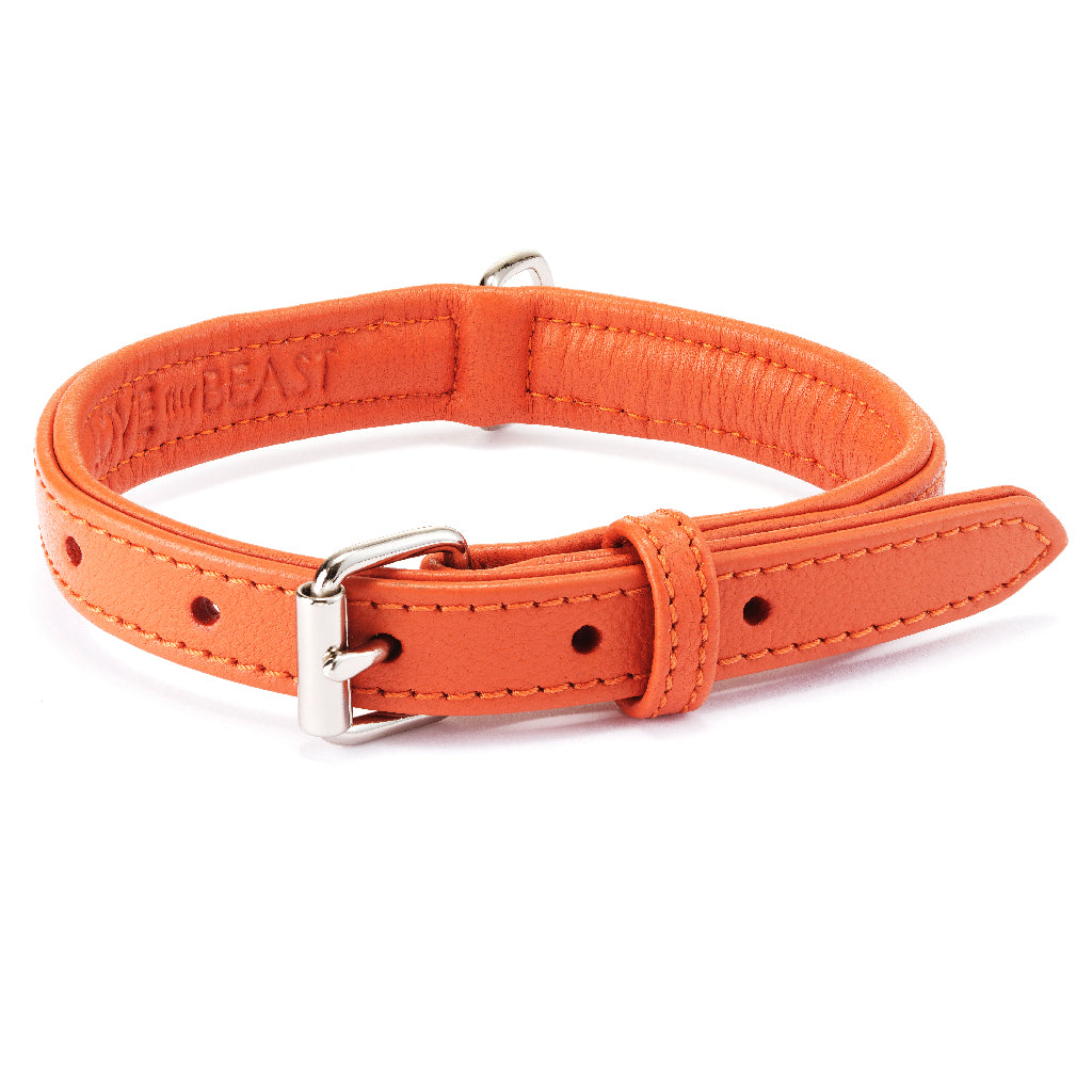 Orange Leather Collar