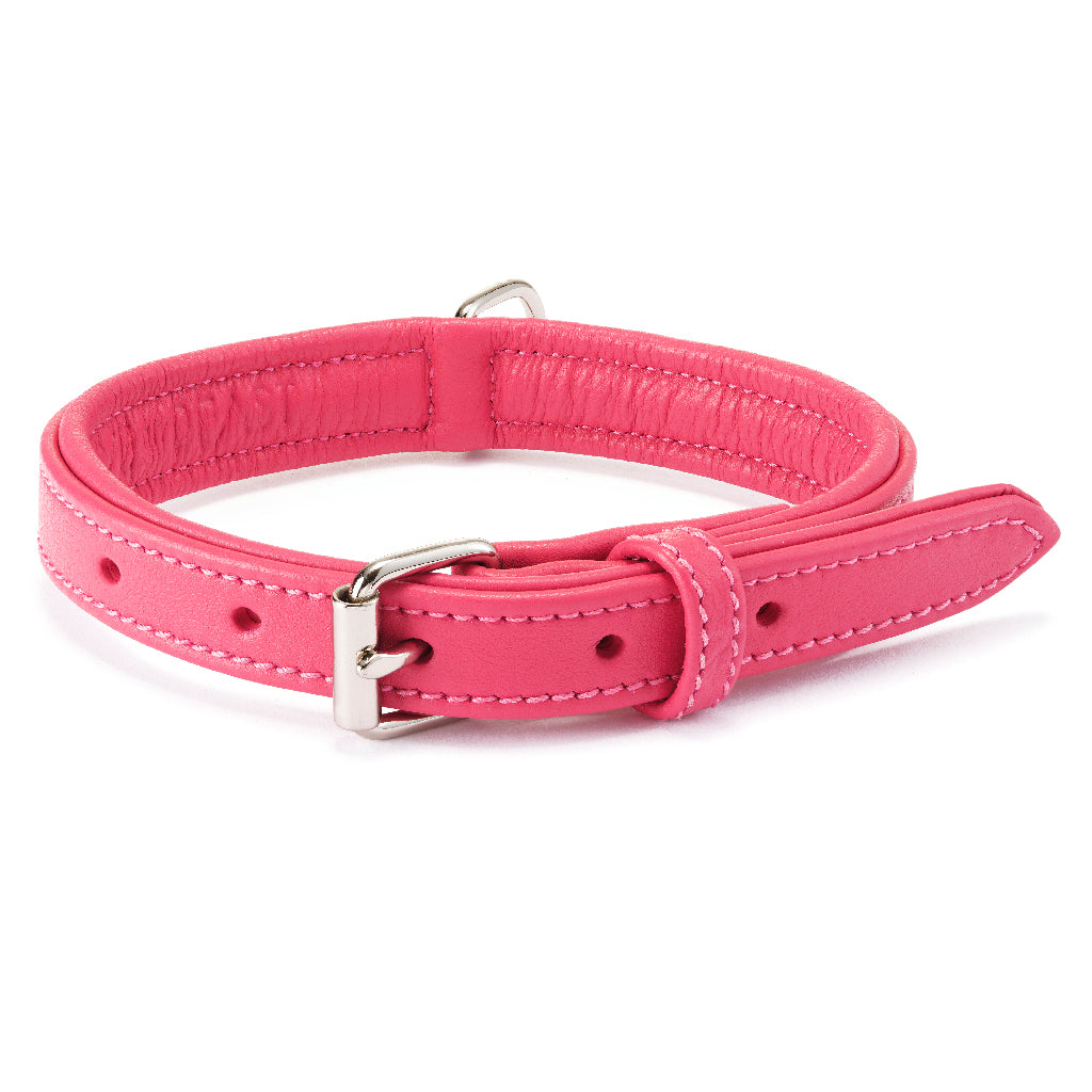 Pink Leather Collar
