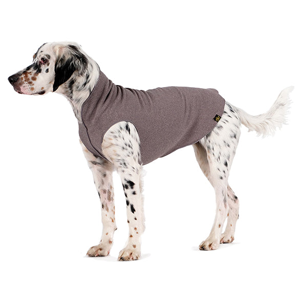 soft fleece dog thunder shirt pullover in grey