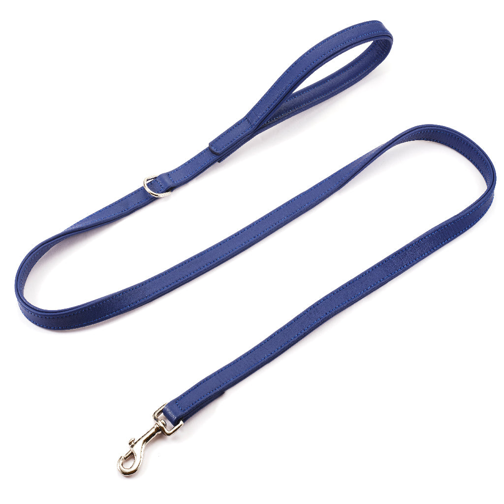 Cobalt Leather Leash