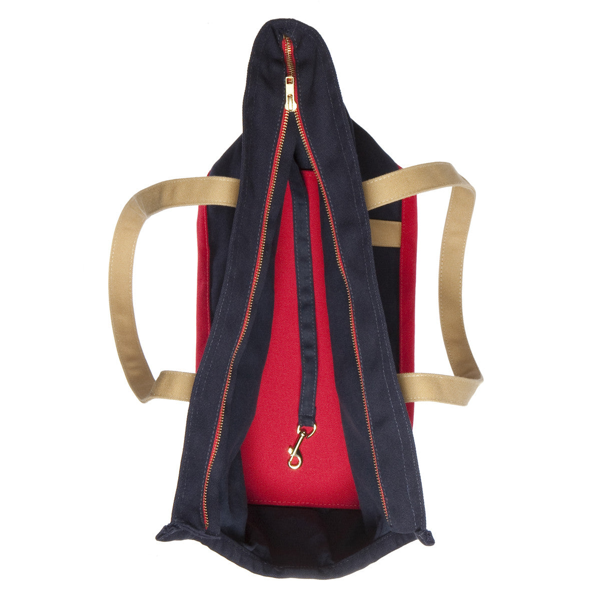 Canvas Pet Tote Navy & Red