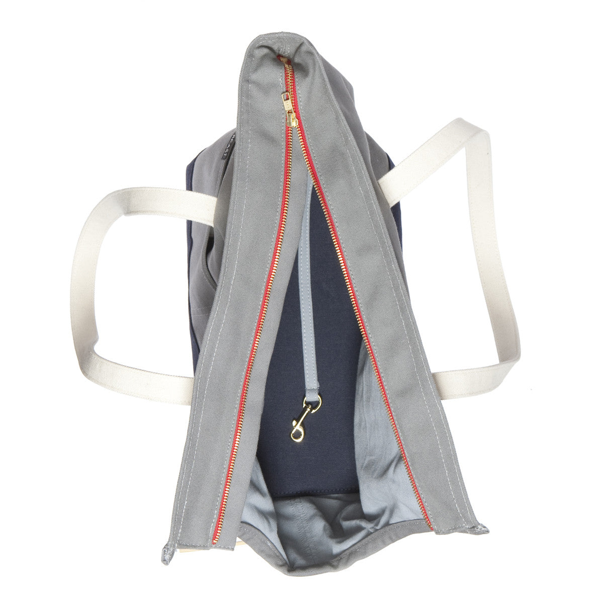 Canvas Pet Tote Grey & Navy
