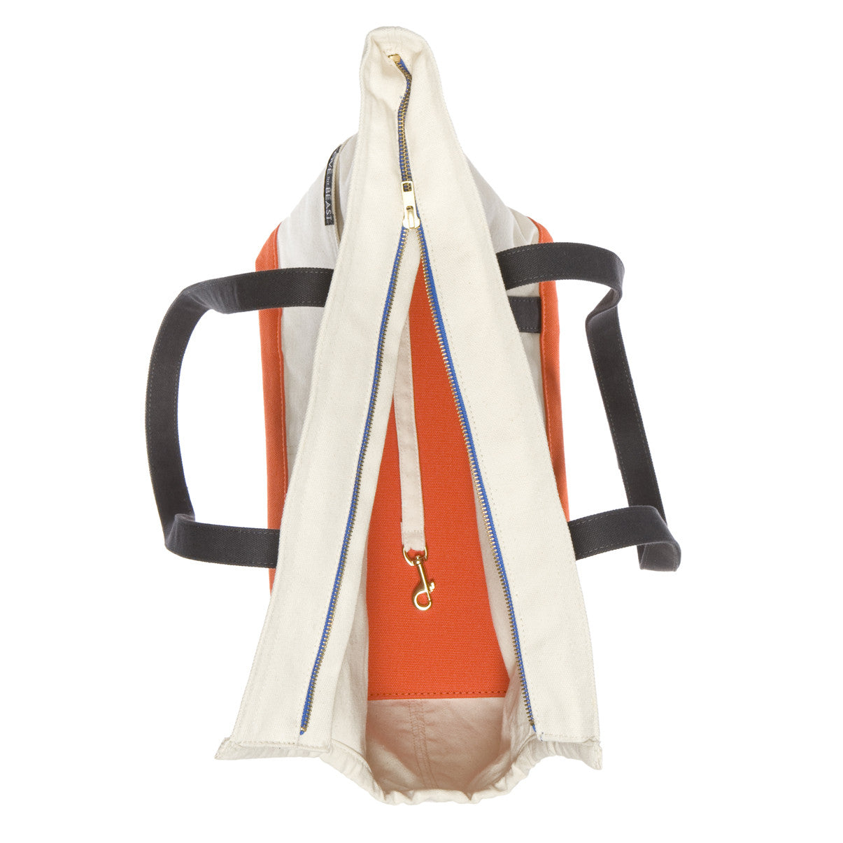 Canvas Pet Tote Natural & Orange