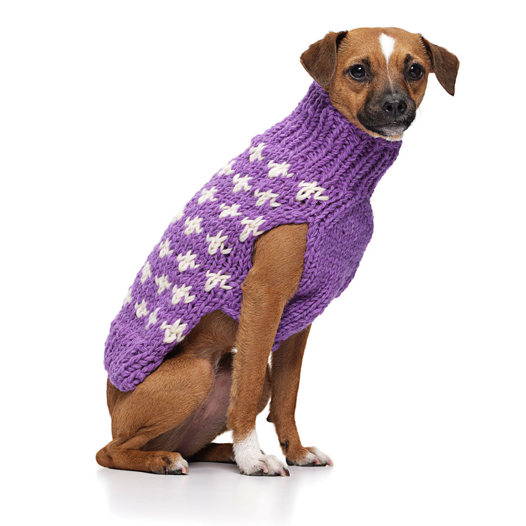 Cross Knit Sweater - Orchid