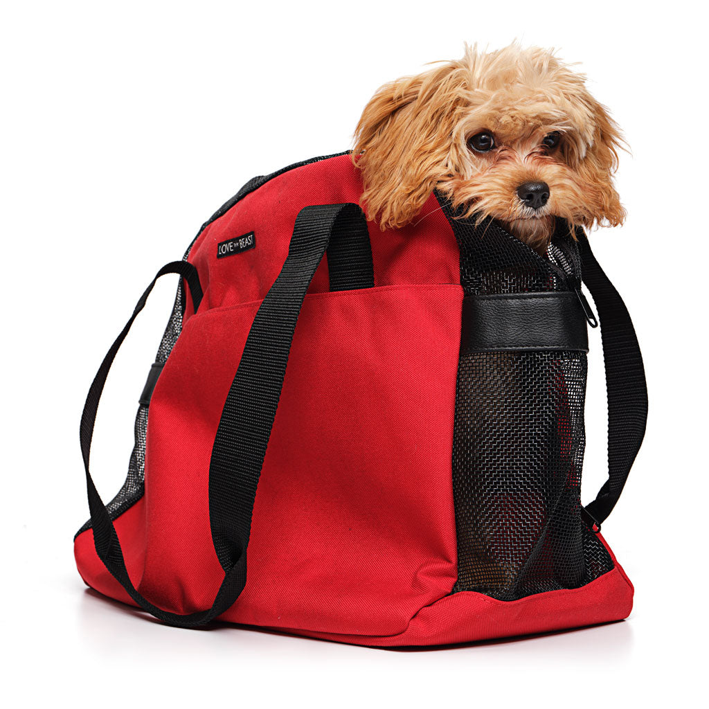 Nylon Pet Travel Carrier - Red