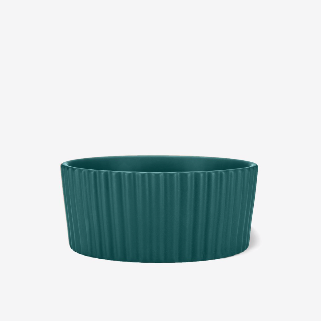 Ripple Dog Bowl - Teal