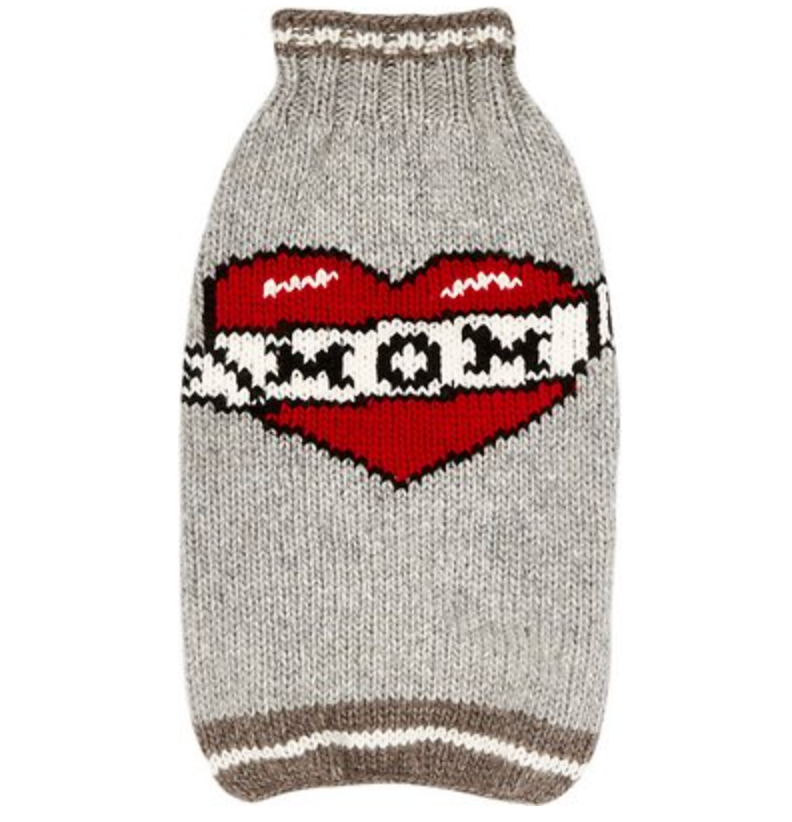 Mom Knit Sweater - Grey