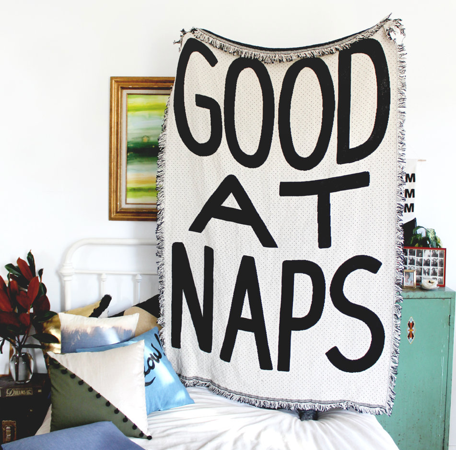 GOOD AT NAPS Throw Blanket