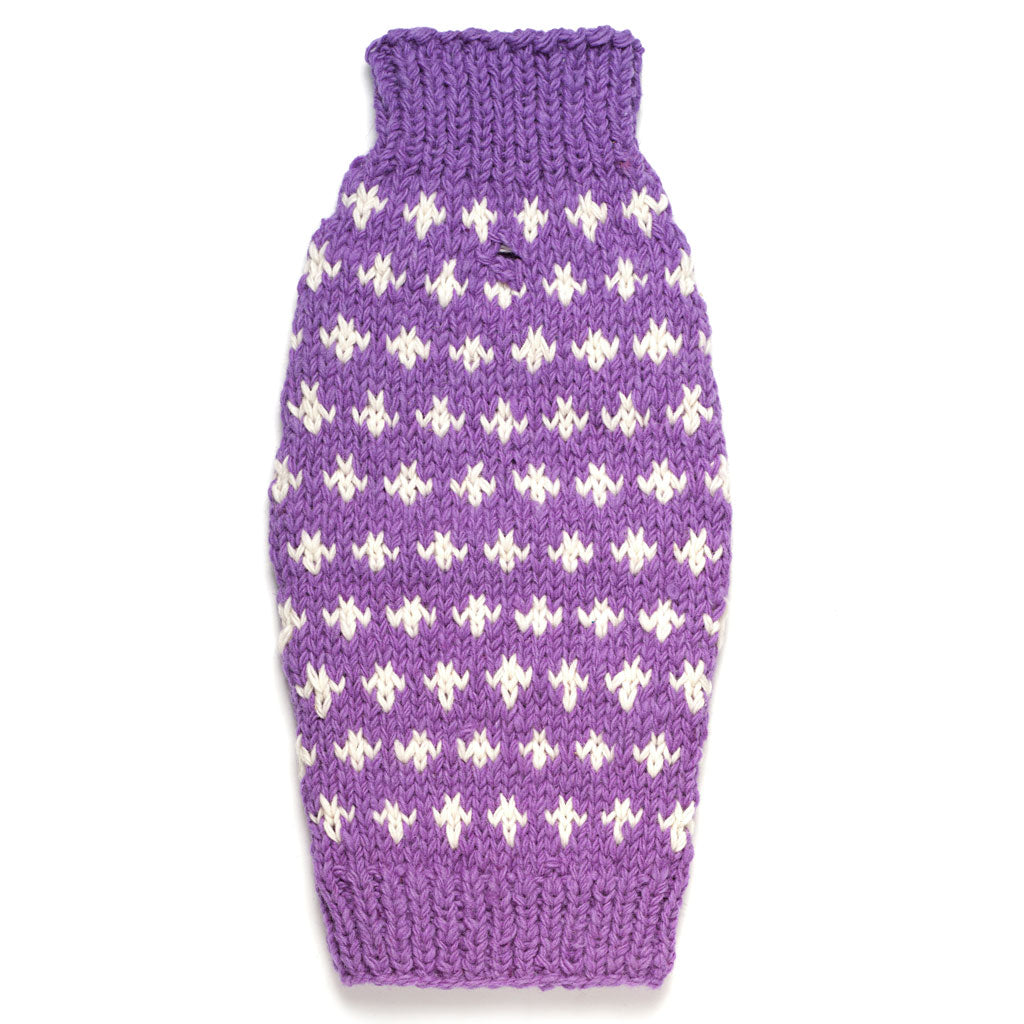 Cross Knit Sweater - Orchid