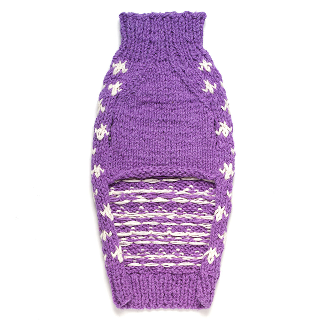 Cross Knit Sweater - Orchid