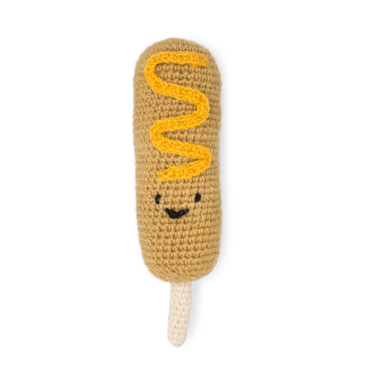 Corn Dog Knit Toy