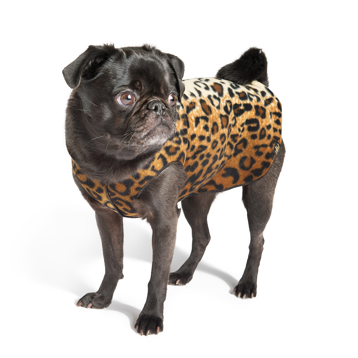 soft fleece dog thunder shirt pullover in leopard print