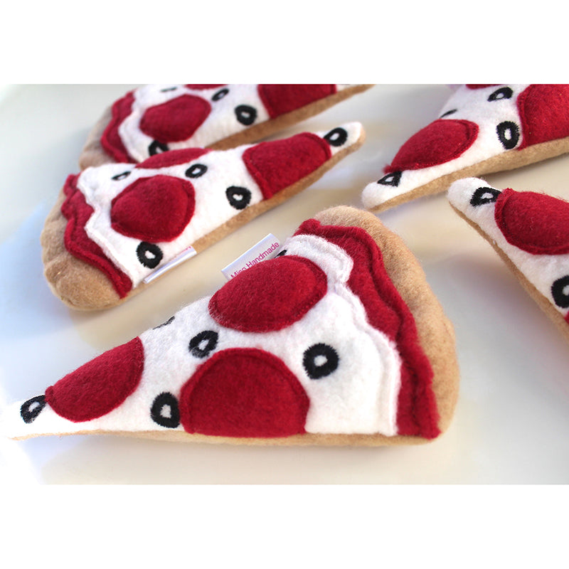 Handmade Kitty Pizza Toy